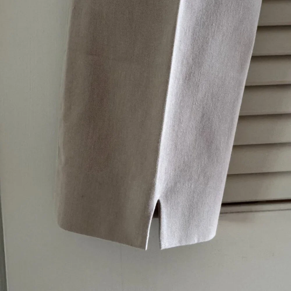 Elie Tahari Khaki Colored Stretch Knit Ankle Pant Size 10 - Picture 4 of 4